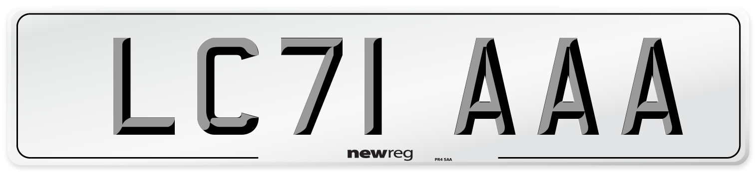 LC71 AAA Number Plate from New Reg
